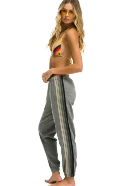 Sweatpants | Aviator Nation 5 STRIPE SWEATPANTS - HEATHER GREY // GREY HEATHERGREY//GREY