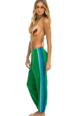 Sweatpants | Aviator Nation 5 STRIPE SWEATPANTS - KELLY GREEN // BLUE KELLYGREEN//BLUE
