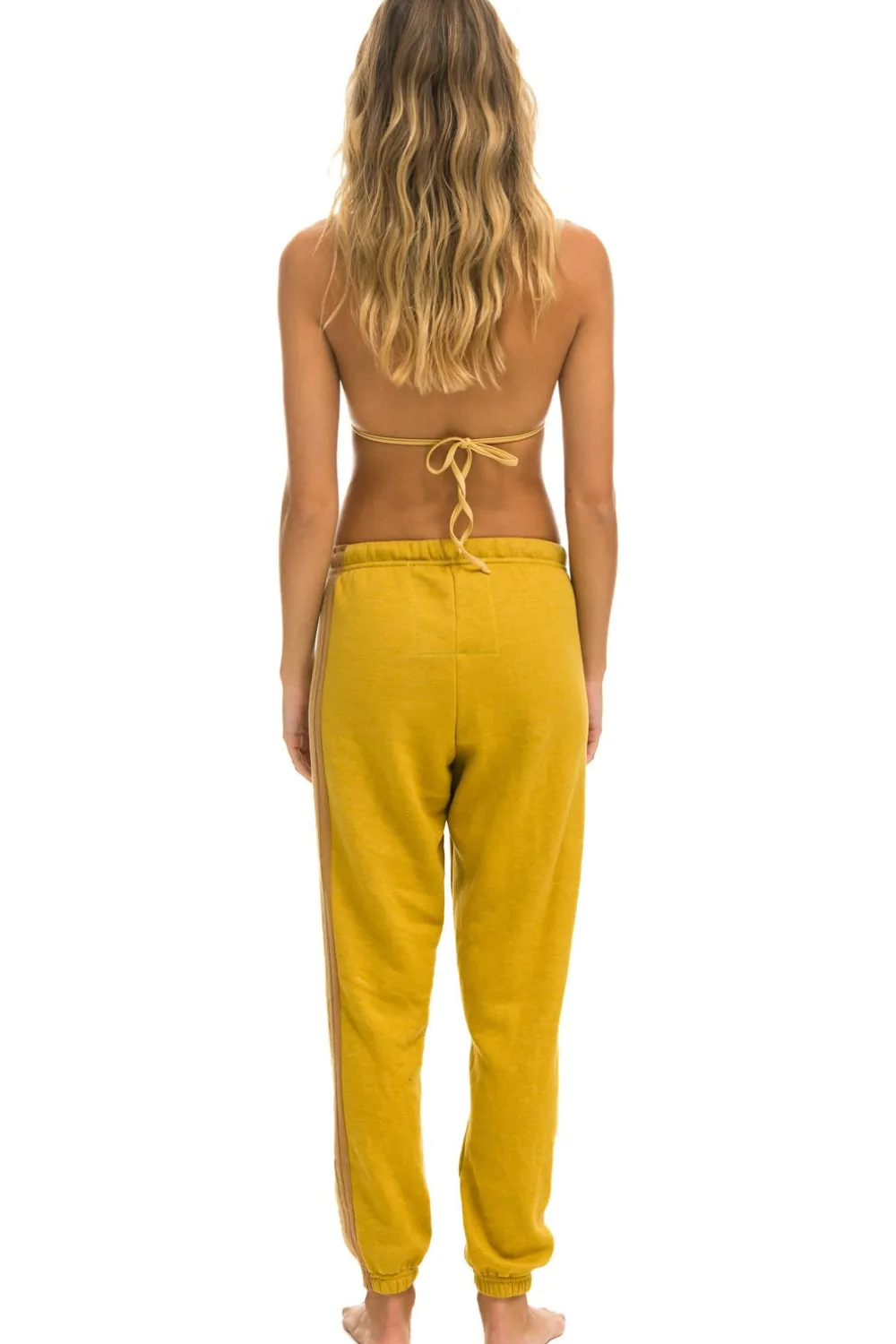 Sweatpants | Aviator Nation 5 STRIPE SWEATPANTS - KHAKI // TAN KHAKI//TAN