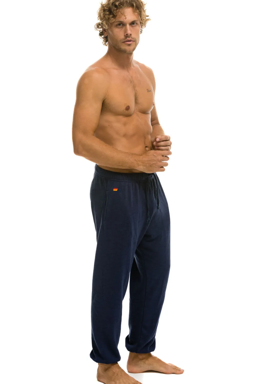 Sweatpants | Aviator Nation 5 STRIPE SWEATPANTS - NAVY