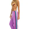 Sweatpants | Aviator Nation 5 STRIPE SWEATPANTS - NEON PURPLE // USA NEONPURPLE//USA