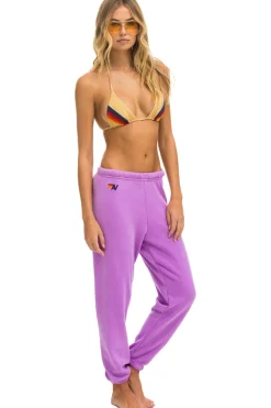 Sweatpants | Aviator Nation 5 STRIPE SWEATPANTS - NEON PURPLE // USA NEONPURPLE//USA