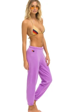 Sweatpants | Aviator Nation 5 STRIPE SWEATPANTS - NEON PURPLE NEONPURPLE