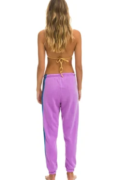Sweatpants | Aviator Nation 5 STRIPE SWEATPANTS - NEON PURPLE // PINK PURPLE NEONPURPLE//PINKPURPLE
