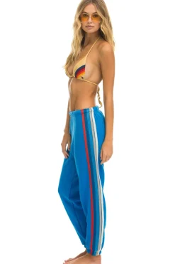 Sweatpants | Aviator Nation 5 STRIPE SWEATPANTS - OCEAN // USA OCEAN//USA