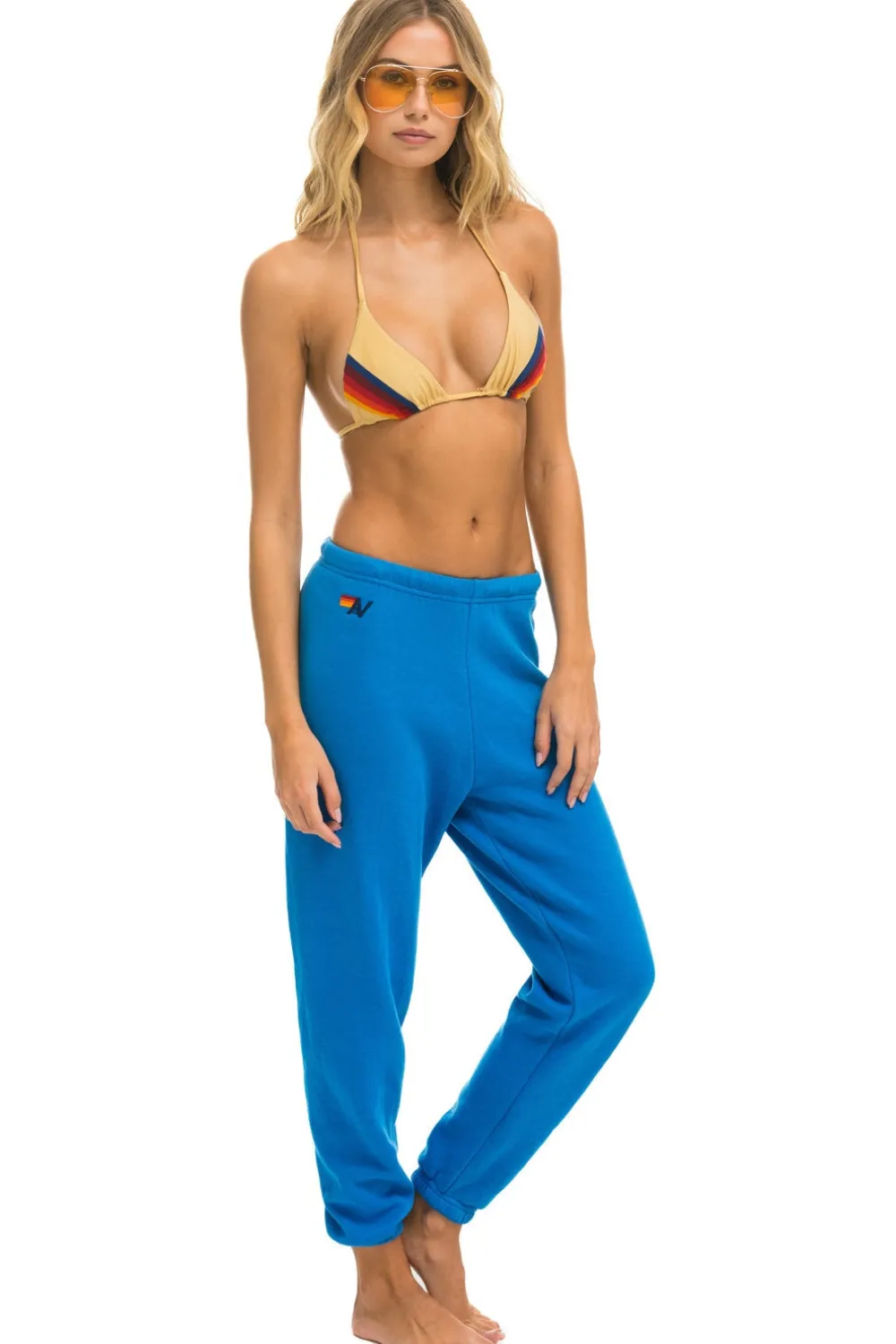 Sweatpants | Aviator Nation 5 STRIPE SWEATPANTS - OCEAN // BLUE OCEAN//BLUE