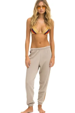 Sweatpants | Aviator Nation 5 STRIPE SWEATPANTS - SAND // TAN SAND//TAN