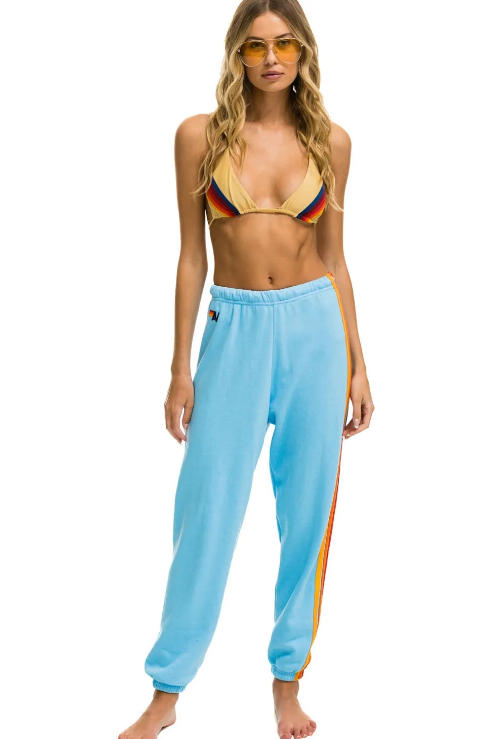 Sweatpants | Aviator Nation 5 STRIPE SWEATPANTS - SKY 2 SKY2