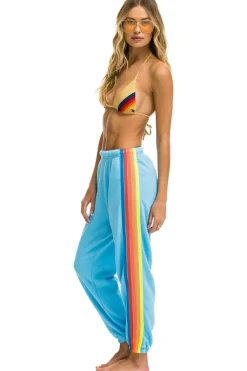 Sweatpants | Aviator Nation 5 STRIPE SWEATPANTS - SKY // NEON RAINBOW SKY//NEONRAINBOW