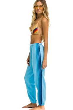 Sweatpants | Aviator Nation 5 STRIPE SWEATPANTS - SKY // BLUE SKY//BLUE