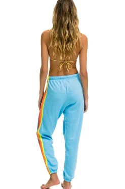 Sweatpants | Aviator Nation 5 STRIPE SWEATPANTS - SKY // NEON RAINBOW SKY//NEONRAINBOW