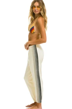 Sweatpants | Aviator Nation 5 STRIPE SWEATPANTS - VINTAGE WHITE // GREY VINTAGEWHITE//GREY