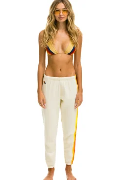 Sweatpants | Aviator Nation 5 STRIPE SWEATPANTS - VINTAGE WHITE VINTAGEWHITE