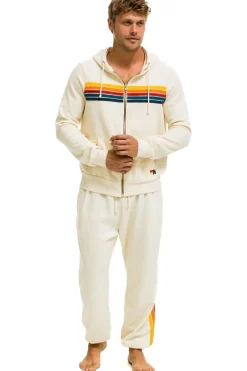Sweatpants | Aviator Nation 5 STRIPE SWEATPANTS - VINTAGE WHITE VINTAGEWHITE