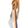 Sweatpants | Aviator Nation 5 STRIPE SWEATPANTS - WHITE 2 WHITE2