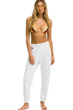 Sweatpants | Aviator Nation 5 STRIPE SWEATPANTS - WHITE 2 WHITE2