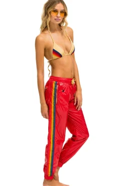 Sweatpants | Aviator Nation 5 STRIPE WIND PANT - CHERRY GLOSSY CHERRYGLOSSY