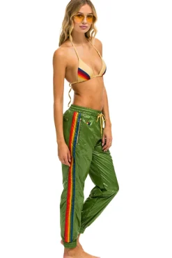 Sweatpants | Aviator Nation 5 STRIPE WIND PANT - GARDEN GREEN GARDENGREEN