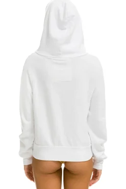 Hoodies | Hoodies | Aviator Nation 5 STRIPE ZIP HOODIE  W/ ZIP POCKETS - WHITE
