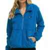 Teddy Jackets | Teddy Jackets | Aviator Nation TEDDY UNISEX HALF ZIP JACKET - BLUE CINA BLUECINA