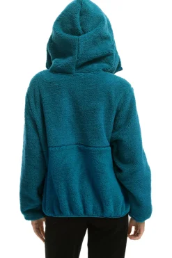 Teddy Jackets | Teddy Jackets | Aviator Nation TEDDY UNISEX HOODED HALF ZIP JACKET - CAPRI
