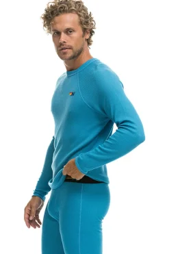 Base Layers | Aviator Nation THERMAL BASE LAYER TOP - OCEAN