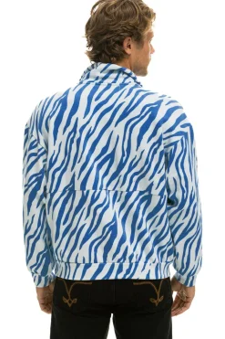 Sweatshirts | Aviator Nation TIGER FLEECE UNISEX HALF ZIP JACKET- BLUE TIGER BLUETIGERSweatshirtAviatorNation