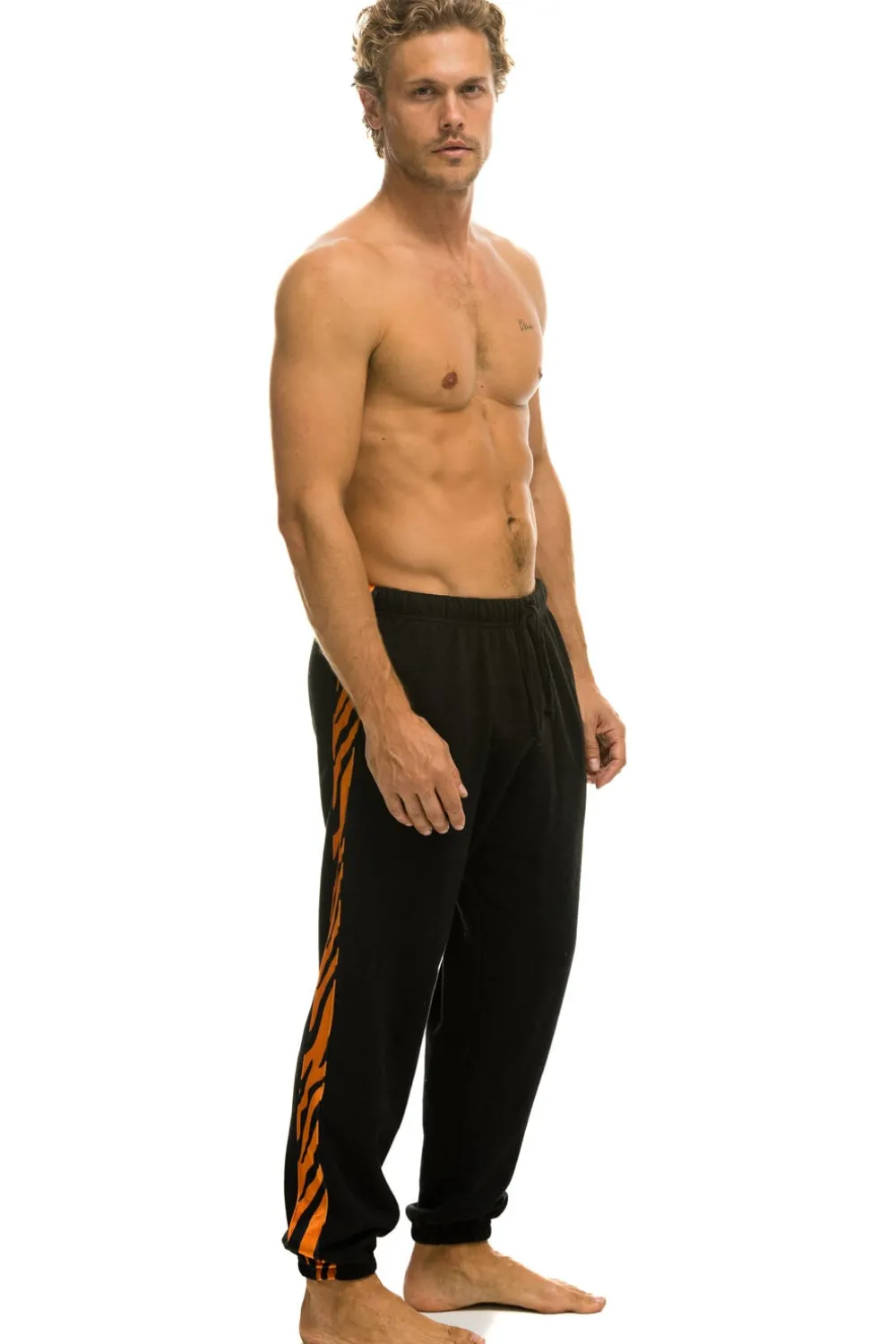 Sweatpants | Aviator Nation TIGER STRIPE SWEATPANTS - BLACK // TIGER BLACK//TIGER