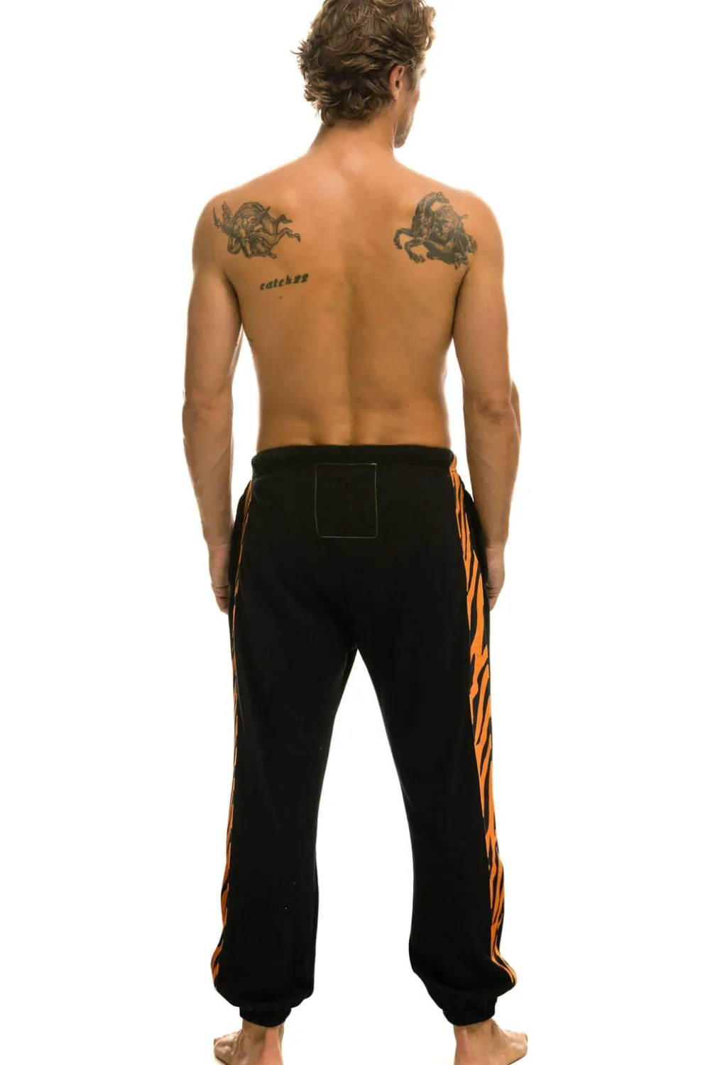 Sweatpants | Aviator Nation TIGER STRIPE SWEATPANTS - BLACK // TIGER BLACK//TIGER