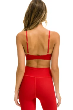Activewear | Activewear | Aviator Nation TRIANGLE ADJUSTABLE WOMENS SPORTS BRA - CHERRY