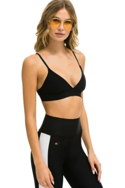 Activewear | Activewear | Aviator Nation TRIANGLE ADJUSTABLE WOMENS SPORTS BRA - BLACK