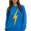 Sweatshirts | Aviator Nation UNISEX BOLT CASHMERE LIGHT SWEATER - VINTAGE BLUE // BLUE BOLT VINTAGEBLUE//BLUEBOLT