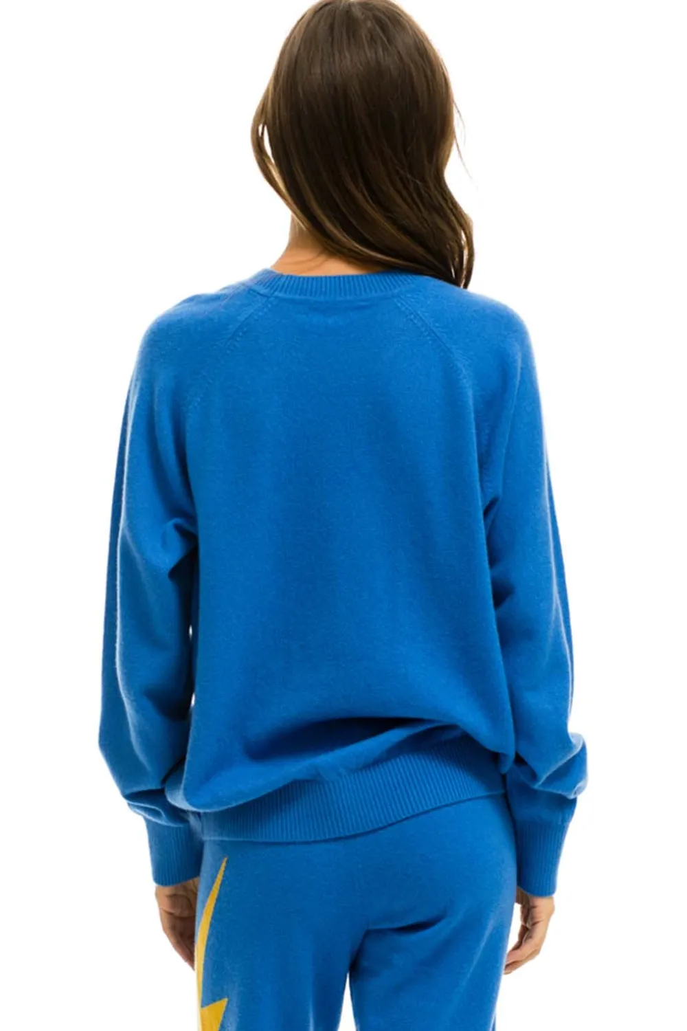 Sweatshirts | Aviator Nation UNISEX BOLT CASHMERE LIGHT SWEATER - VINTAGE BLUE // BLUE BOLT VINTAGEBLUE//BLUEBOLT