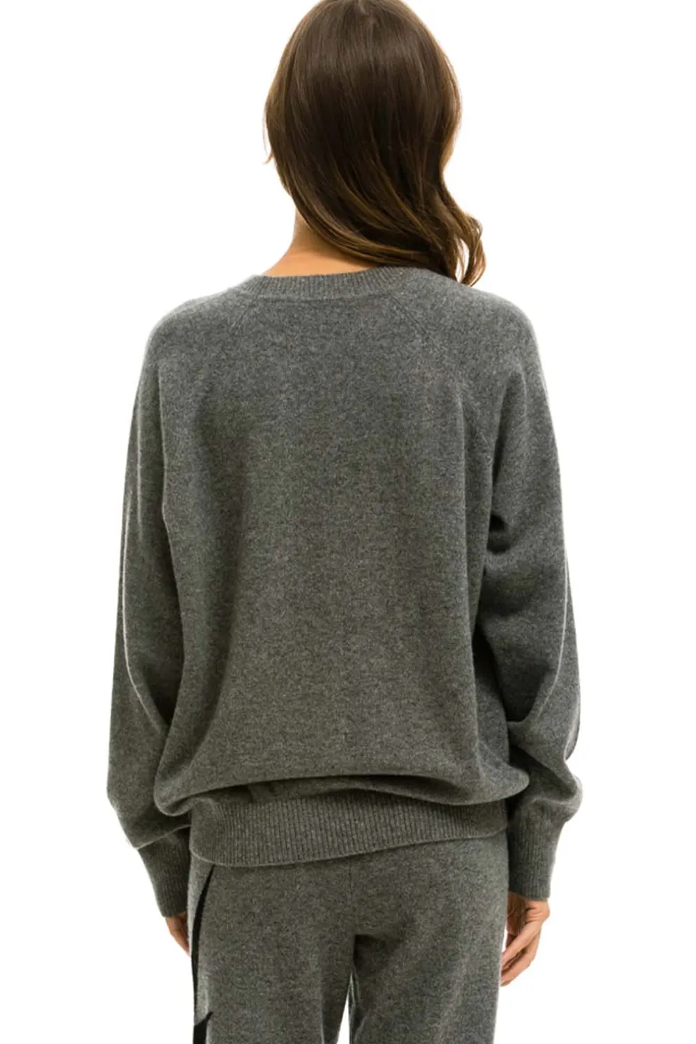 Sweatshirts | Aviator Nation UNISEX BOLT CASHMERE LIGHT SWEATER - DEEP HEATHER // BLACK BOLT DEEPHEATHER//BLACKBOLT