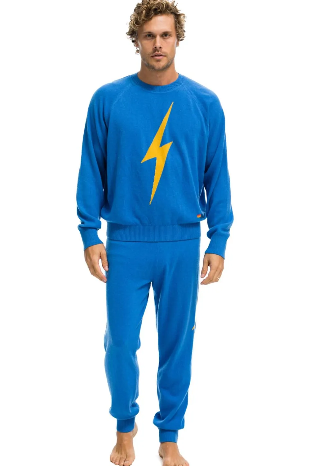 Sweatshirts | Aviator Nation UNISEX BOLT CASHMERE LIGHT SWEATER - VINTAGE BLUE // BLUE BOLT VINTAGEBLUE//BLUEBOLT