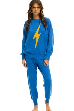 Sweatshirts | Aviator Nation UNISEX BOLT CASHMERE LIGHT SWEATER - VINTAGE BLUE // BLUE BOLT VINTAGEBLUE//BLUEBOLT