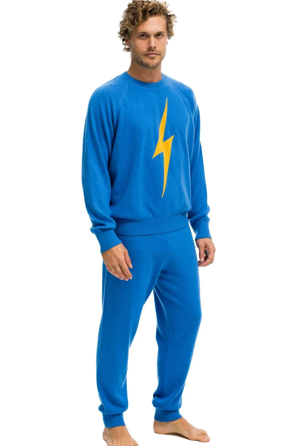Sweatshirts | Aviator Nation UNISEX BOLT CASHMERE LIGHT SWEATER - VINTAGE BLUE // BLUE BOLT VINTAGEBLUE//BLUEBOLT