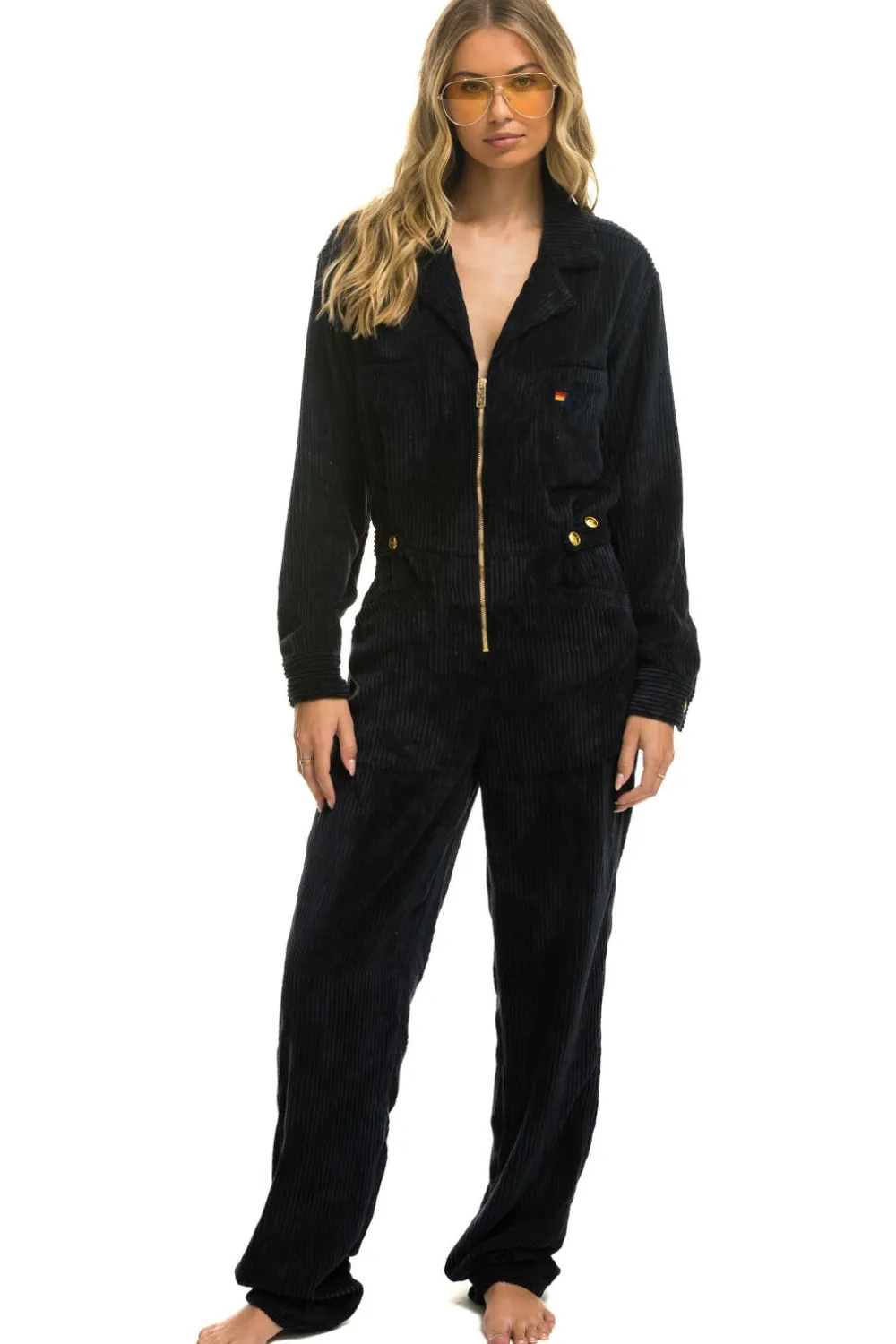 Flight Suits | Flight Suits | Aviator Nation UNISEX CORDUROY FLIGHT SUIT - NAVY