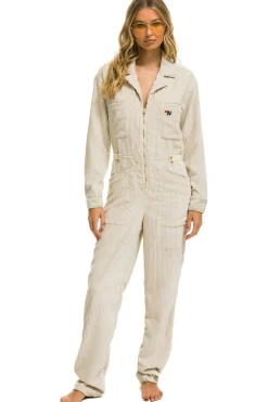 Flight Suits | Flight Suits | Aviator Nation UNISEX CORDUROY FLIGHT SUIT - VINTAGE WHITE VINTAGEWHITE