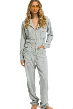 Flight Suits | Flight Suits | Aviator Nation UNISEX CORDUROY FLIGHT SUIT - CLOUD