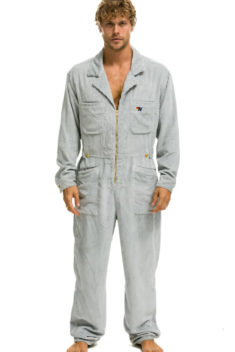Flight Suits | Flight Suits | Aviator Nation UNISEX CORDUROY FLIGHT SUIT - CLOUD