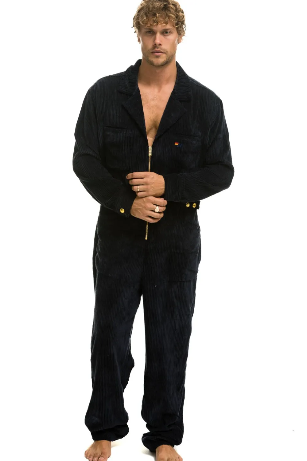 Flight Suits | Flight Suits | Aviator Nation UNISEX CORDUROY FLIGHT SUIT - NAVY