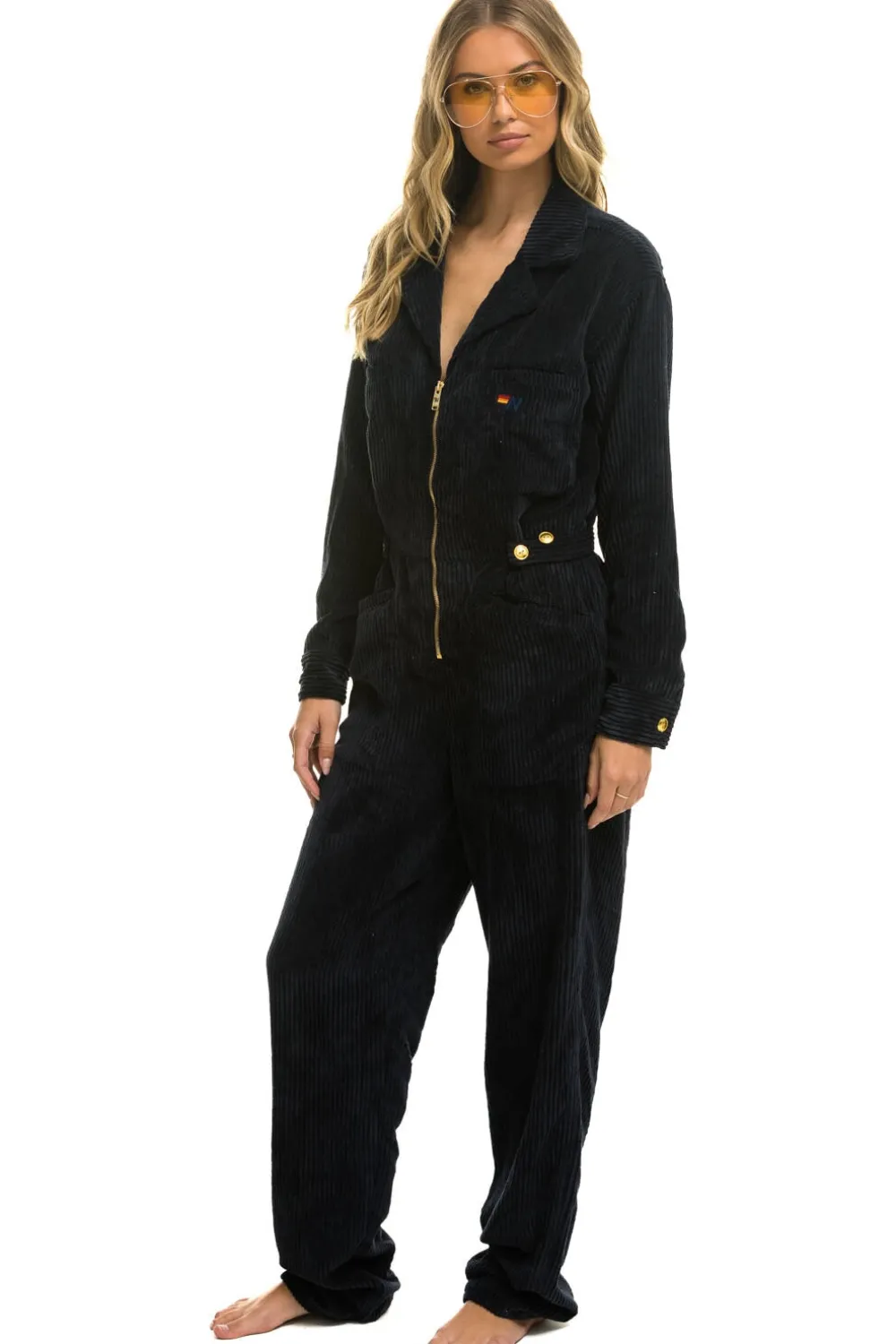 Flight Suits | Flight Suits | Aviator Nation UNISEX CORDUROY FLIGHT SUIT - NAVY
