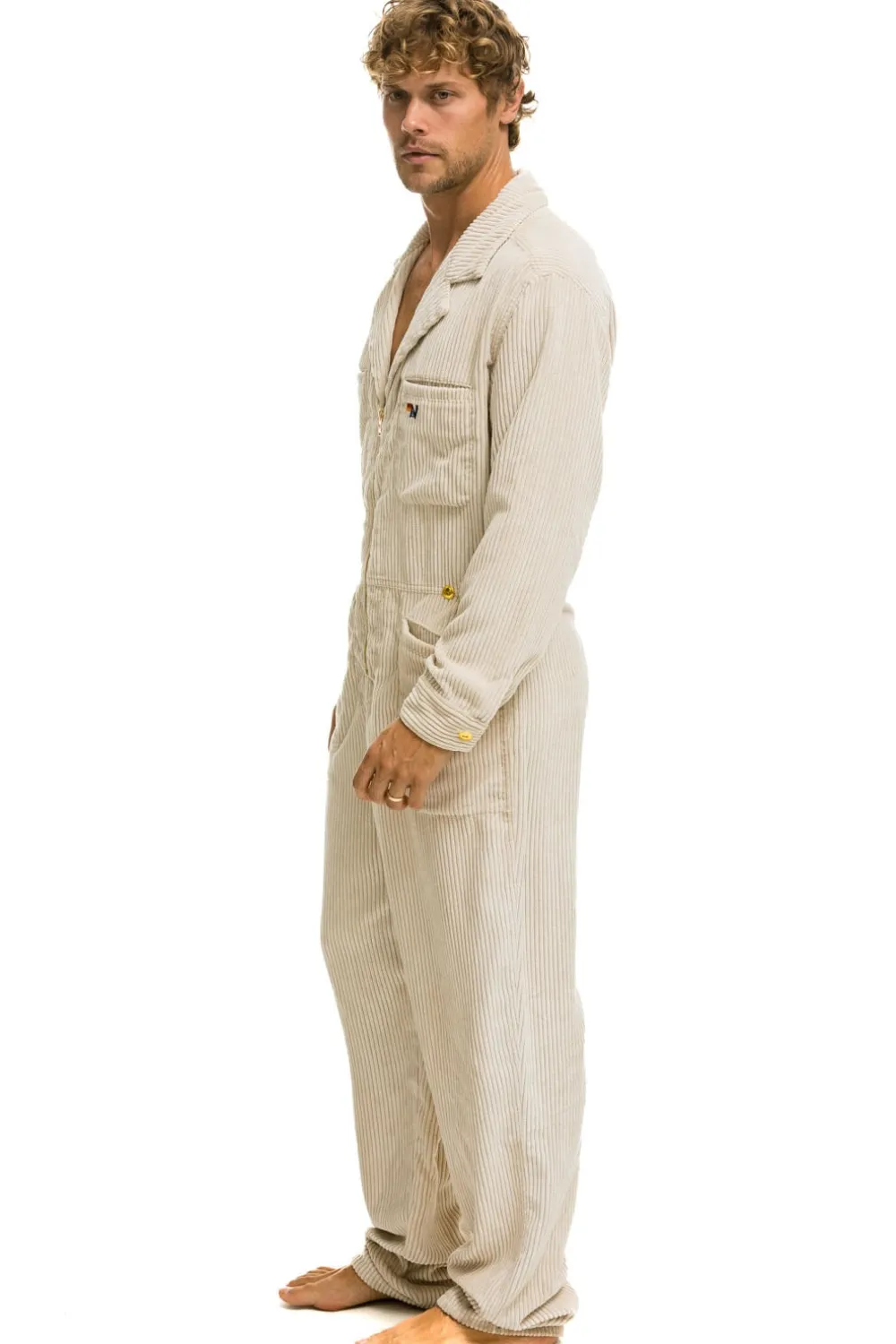Flight Suits | Flight Suits | Aviator Nation UNISEX CORDUROY FLIGHT SUIT - VINTAGE WHITE VINTAGEWHITE