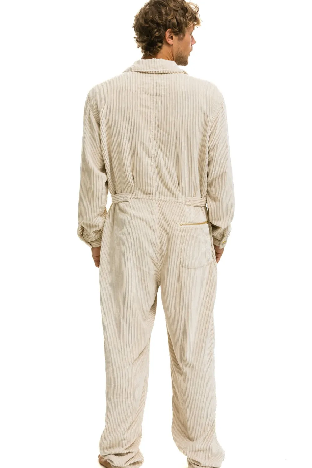 Flight Suits | Flight Suits | Aviator Nation UNISEX CORDUROY FLIGHT SUIT - VINTAGE WHITE VINTAGEWHITE