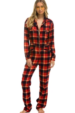 Flight Suits | Flight Suits | Aviator Nation UNISEX PLAID FLIGHT SUIT - RUGBY PLAID RUGBYPLAID