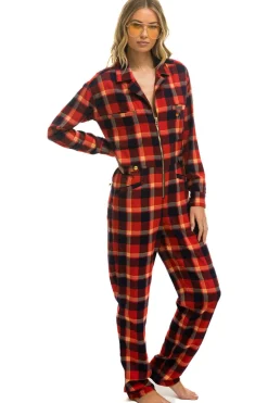Flight Suits | Flight Suits | Aviator Nation UNISEX PLAID FLIGHT SUIT - RUGBY PLAID RUGBYPLAID