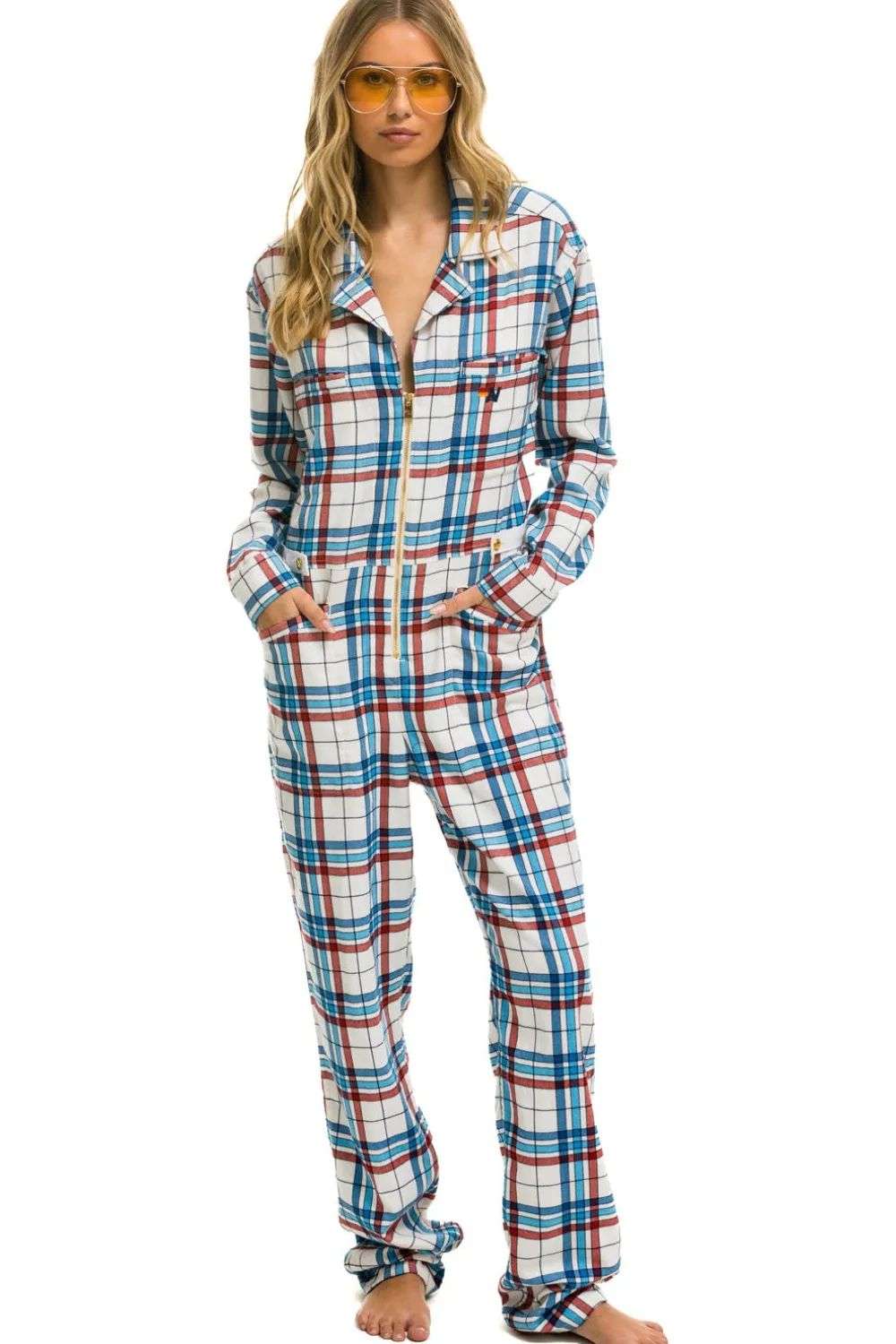 Flight Suits | Flight Suits | Aviator Nation UNISEX PLAID FLIGHT SUIT - MONTAUK PLAID MONTAUKPLAID