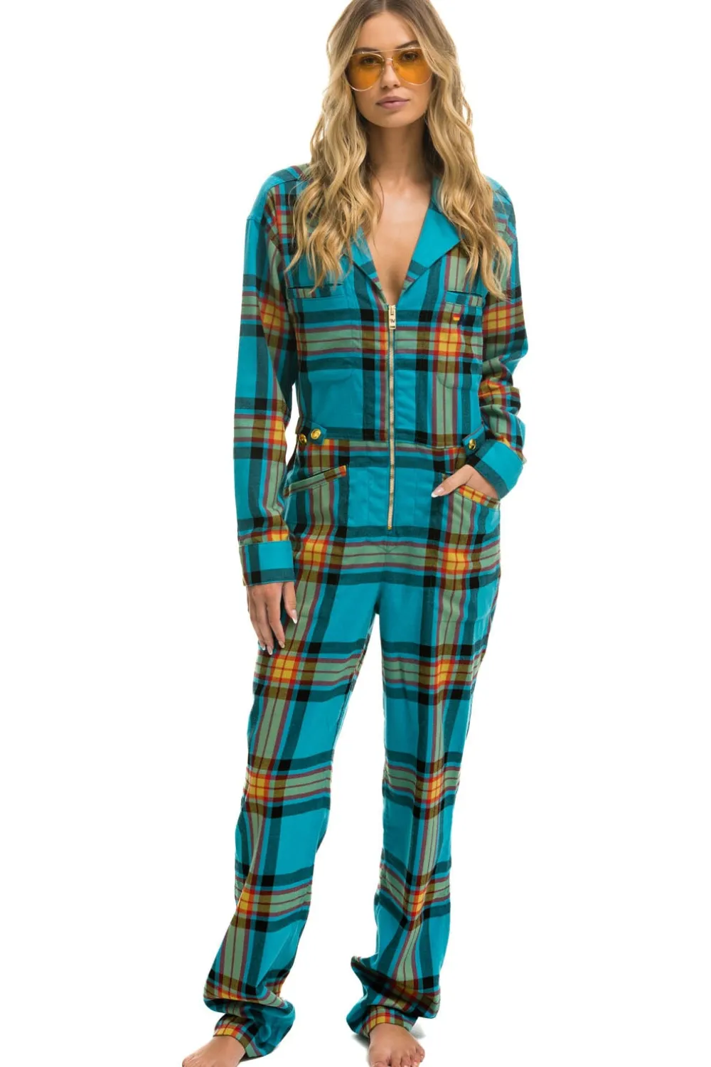 Flight Suits | Flight Suits | Aviator Nation UNISEX PLAID FLIGHT SUIT - JACKSON PLAID JACKSONPLAID