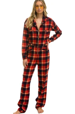 Flight Suits | Flight Suits | Aviator Nation UNISEX PLAID FLIGHT SUIT - RUGBY PLAID RUGBYPLAID